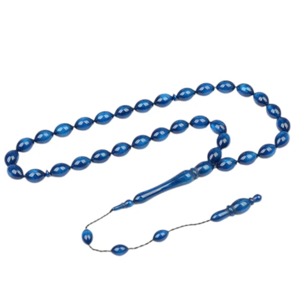 Arpa Kesim 11x8 mm Simli Katalin Sistem Püsküllü Tesbih ürün görseli 1