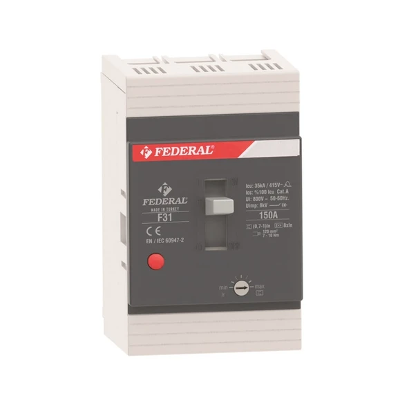 Federal F31 3x80A 35kA TMŞ 56-80A Ayarlı ürün görseli 1