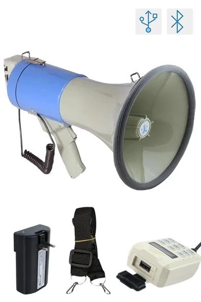 Lastvoice MGF-250USB-BT Şarjlı Bluetooth USB El Megafonu 250W ürün görseli 1