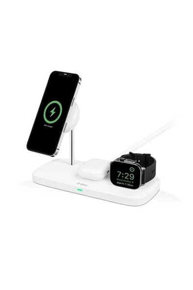 2KS32B AirCharger Trio Up MagSafe Uyumlu 3ü 1 Arada iPhone + Apple Watch + AirPods Kablosuz Şar ürün görseli 1
