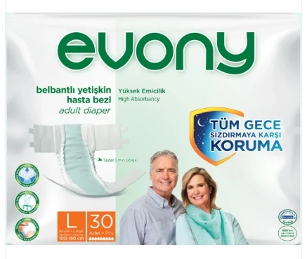 Evony Yetişkin Bezi Large 30'lu ürün görseli 1