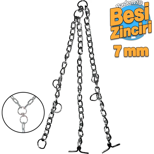 Yüksek Kalite Bükülü 2.5 kg Besi Zinciri 7 mm 70 x 100 cm Küçük-Büyük Baş Hayvan Kurbanlık Zincir ürün görseli 1