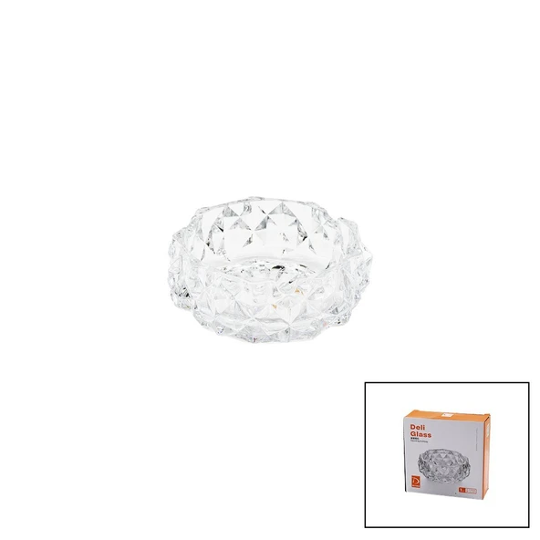 KÜÇÜK CAM - DIAMOND KRİSTAL ŞEKİL YUVARLAK KÜLLÜK ÇAP: 11.2CM - D: 4.4CM (Timya/Go1395)  204799 ürün görseli 1