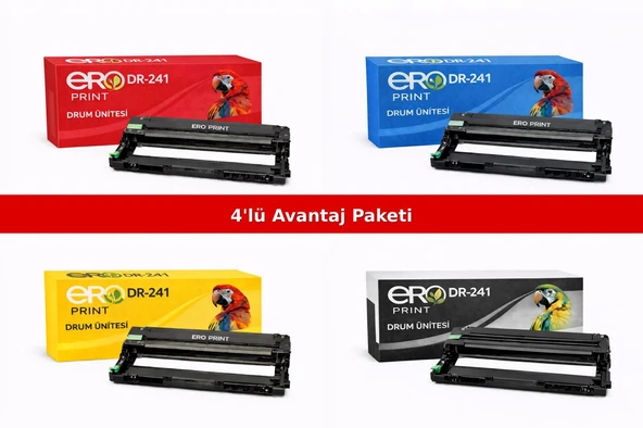 DR-241 / Brother DCP-9015CDW İçin 4 Renk Muadil Drum Ünitesi Set ürün görseli 1