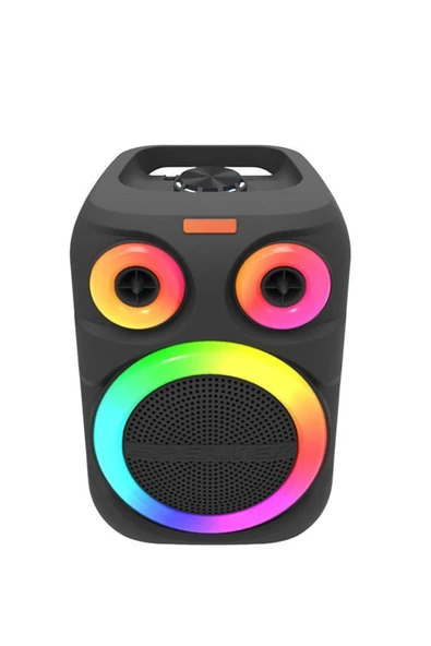 D81 Kablosuz Taşınabilir Hoparlör 12W Rgb Işıklı Kablosuz Mikrofonlu  TWS - USB - FM Radyo ürün görseli 1