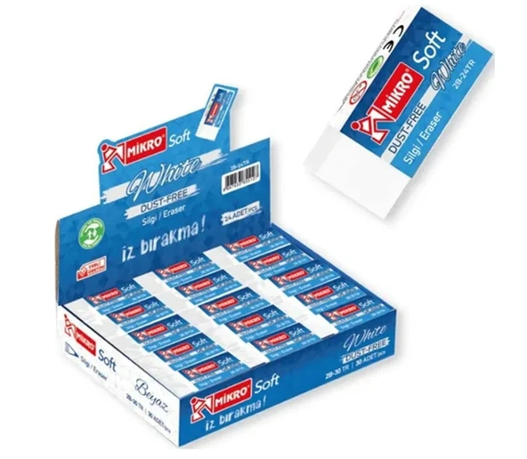 Mikro Dust Free Silgi Soft Beyaz 2B-24Tr - 6 adet ürün görseli 1
