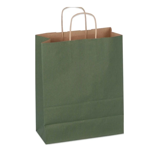 San Kraft Çanta Renkli Büyük Yeşil 32x41cm - 6 adet ürün görseli 1