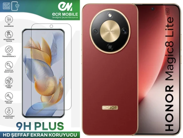 Honor Magic 8 Lite ile Uyumlu HD Şeffaf 9H Nano Ekran Koruyucu ürün görseli 1