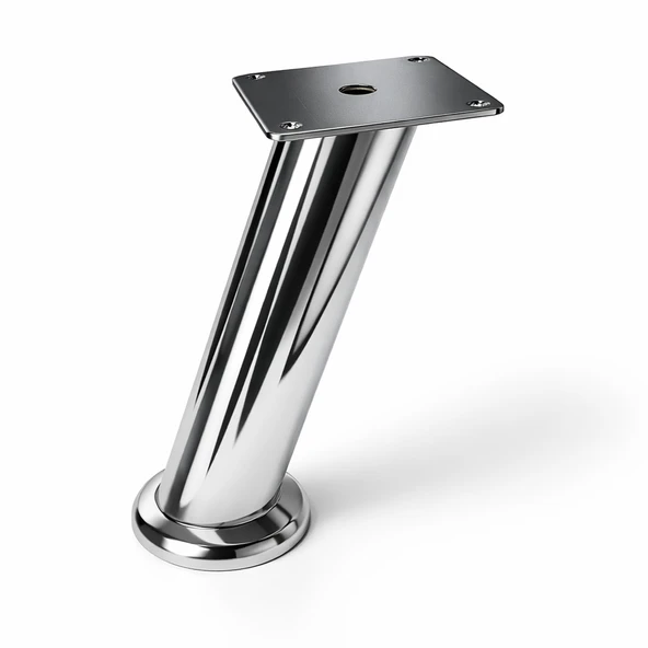 Tablalı Dereceli Ayarlanabilir (15 CM) Krom Metal Baza TV Ünitesi Koltuk Mobilya Ayağı (+2CM) ürün görseli 1