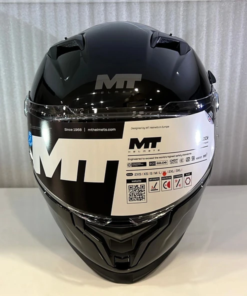 KASK MT BRAKER SV PURE A1 PARLAK SİYAH - Resim 4