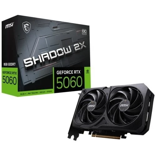MSI VGA Geforce RTX 5060 8G Shadow 2X OC 8GB GDRR7 DX12 128B 3XDP/1XHDMI ürün görseli 1