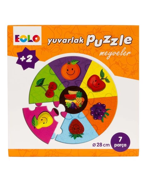 Yuvarlak Puzzle Meyveler Eolo Yayınları ürün görseli 1