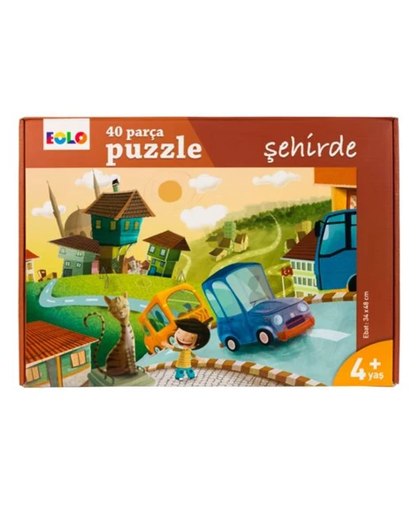Eolo 40 Parça Puzzle Şehirde - Resim 2