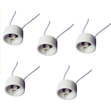 5 Adet GU10 duy 2A LED halojen lamba duyu 0,75 mm² silikon tel seramik duy bağlantı duyları 300 W enerji sınıfı A ürün görseli 1