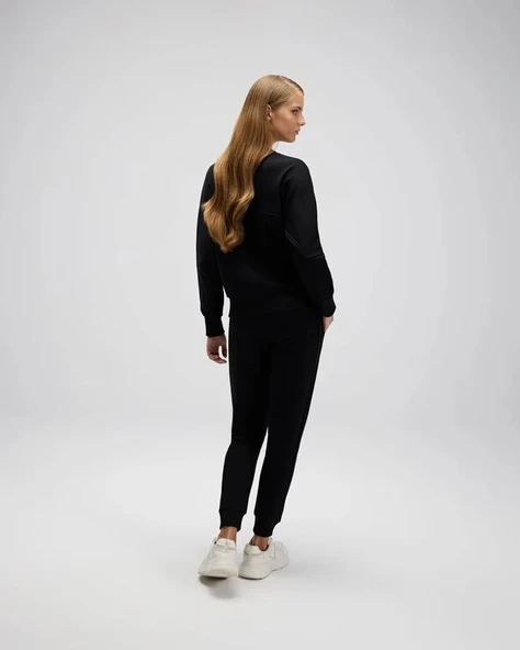 Ellesse EF567-BK Kadın Sweatshirt - Siyah - Resim 6