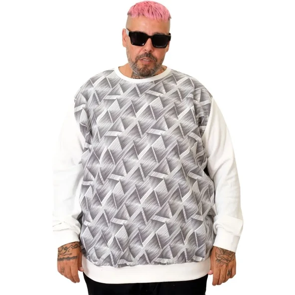 Erkek Bisiklet Sweatshirt Selanik  25819 Ekru ürün görseli 1