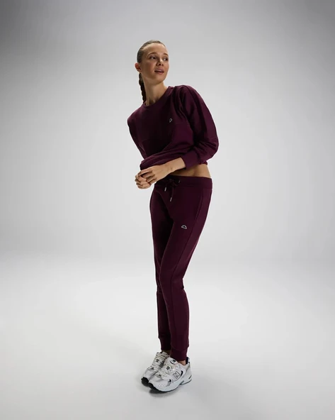 Ellesse EF567-BRD Kadın Sweatshirt - Bordo - Resim 6