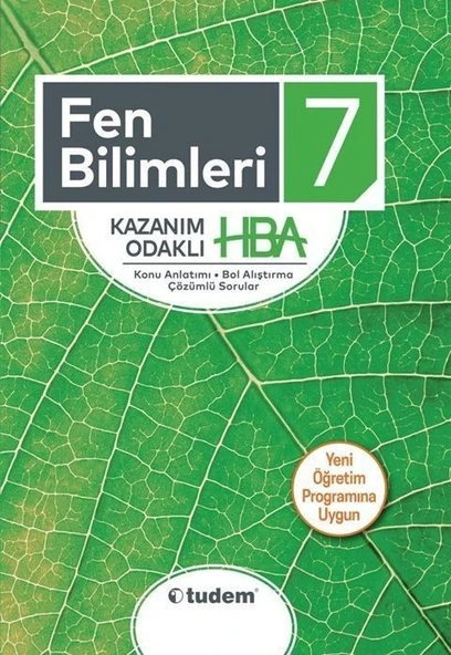 7. Sınıf Fen Bilimleri Kazanım Odaklı HBA Tudem Yayınları ürün görseli 1