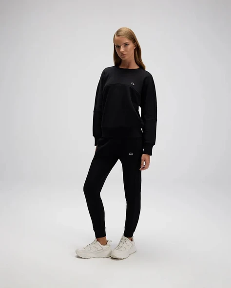 Ellesse EF567-BK Kadın Sweatshirt - Siyah - Resim 2