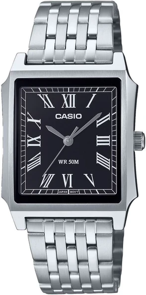 CASIO MTP-B190D-1BVDF ROMA RAKAMLI DİKDÖRTGEN ÇELİK ERKEK KOL SAATİ ürün görseli 1