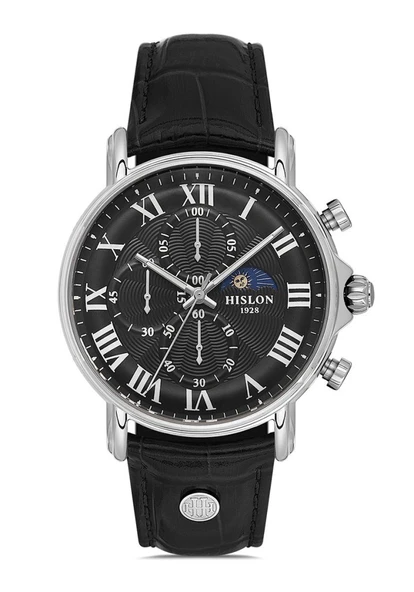 PTTAVM: HISLON TM112S-04BS SİYAH DERİ KORDON ERKEK KOL SAATİ