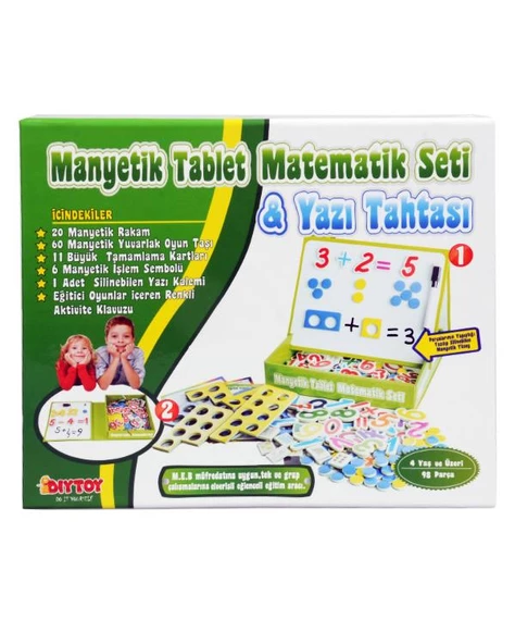 Manyetik Tablet Matematik Seti ve Yazı Tahtası Diytoy ürün görseli 1