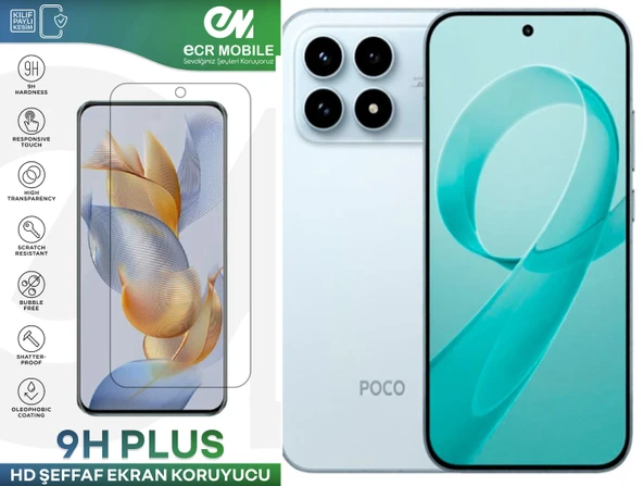 Poco F8 Pro ile Uyumlu HD Şeffaf 9H Nano Ekran Koruyucu ürün görseli 1