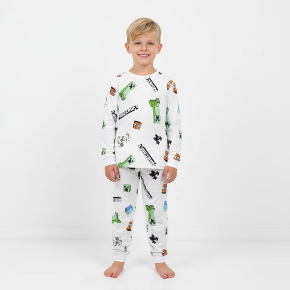 Minecraft Erkek Çocuk Pijama Takımı ürün görseli 1