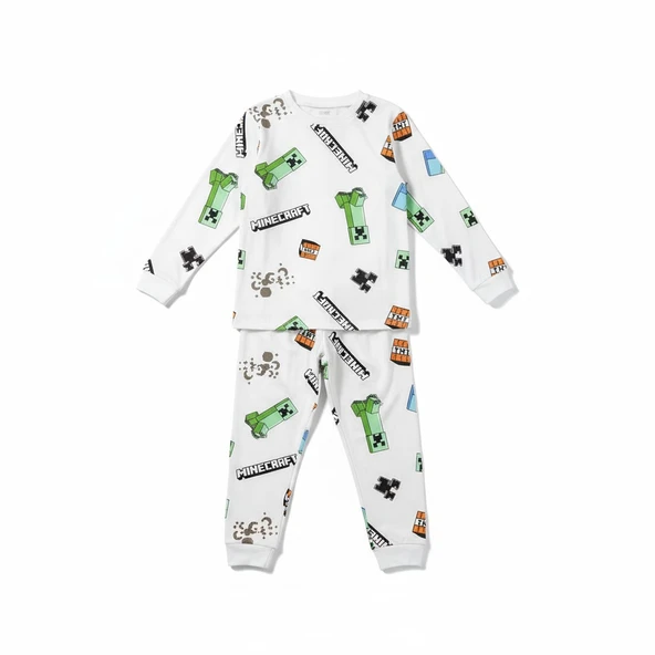 Minecraft Erkek Çocuk Pijama Takımı - Resim 2