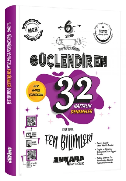 Ankara 2026 6. Sınıf Fen Bilimleri Güçlendiren 32 Haftalık Deneme Güncel Müfredat ürün görseli 1
