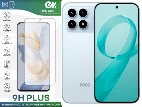 Poco F8 Pro ile Uyumlu Mat 9H Nano Ekran Koruyucu Parmak İzi Bırakmaz ürün görseli 1