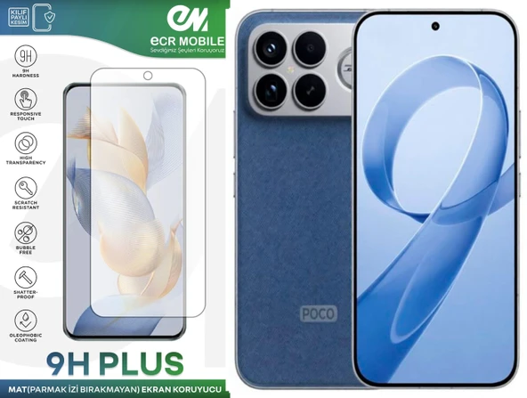 Poco F8 Ultra ile Uyumlu Mat 9H Nano Ekran Koruyucu Parmak İzi Bırakmaz ürün görseli 1