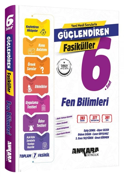 Ankara 2026 6. Sınıf Fen Bilimleri Güçlendiren Fasikül Set Güncel Müfredat ürün görseli 1