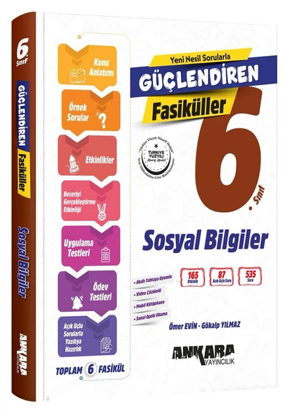 Ankara 2026 6. Sınıf Sosyal Bilgiler Güçlendiren Fasikül Set Güncel Müfredat ürün görseli 1