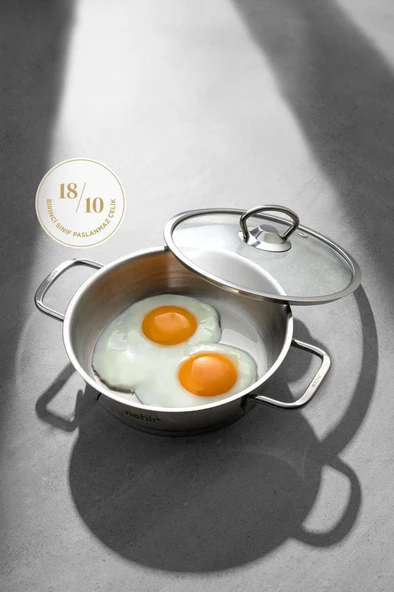Nehir Silver 4 Parça Paslanmaz Çelik Sahan Seti (18-20 cm) - Resim 7