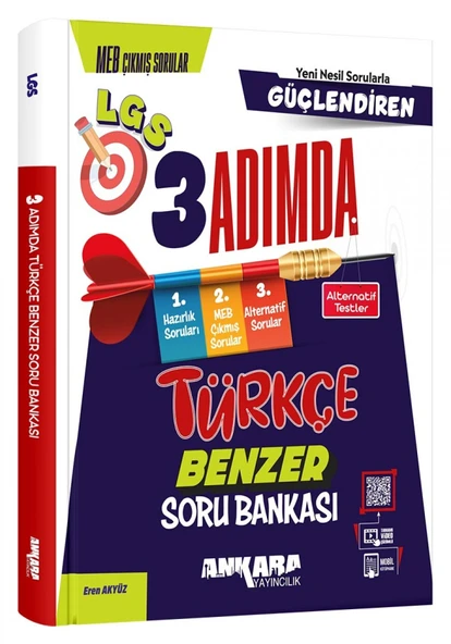 Ankara 2025 8. Sınıf Türkçe Güçlendiren 3 Adımda Benzer Soru Bankası ürün görseli 1
