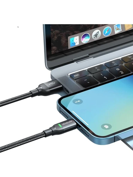 Mcdodo CA-2700 iPhone Lightining Şarj Data Kablosu 1.2m Siyah - Resim 2