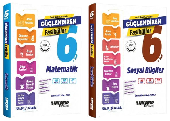 Ankara 2025 6. Sınıf Matematik + Sosyal Bilgiler Güçlendiren Fasikül Seti 2 Kitap Güncel Müfredat ürün görseli 1
