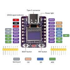 Gözeler ESP32-C3 OLED WiFi Bluetooth Modülü - Resim 4