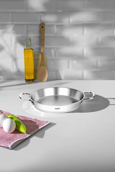 Nehir Silver Çelik Omlet Sahan Kapaksız 18 cm ürün görseli 1