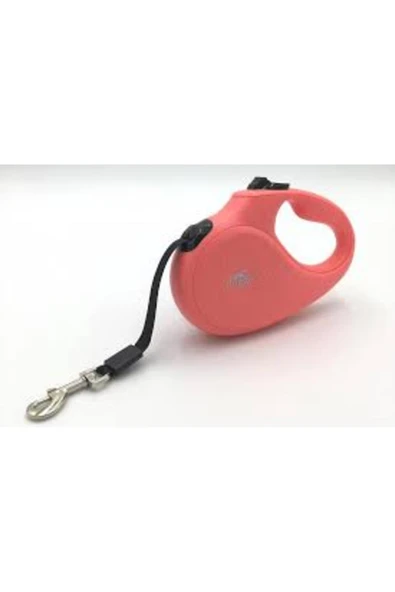 Doggie Master Otomatik Makaralı Köpek Uzatma Tasması Pembe 25 Kg 5 Mt ürün görseli 1