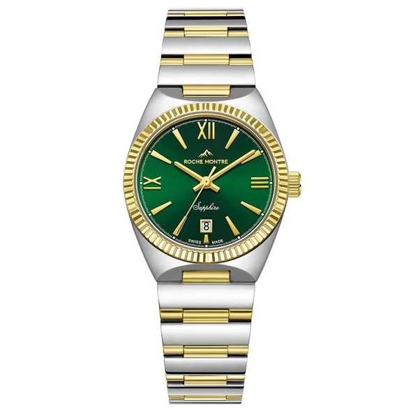 ROCHE MONTRE RML5001-04 SWISS MADE SAFİR CAM YEŞİL KADRAN KADIN KOL SAATİ ürün görseli 1