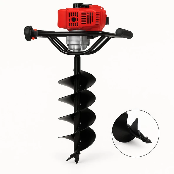 Secho DX5500 Toprak Burgu Makinası Çift Helezonlu 200 mm ürün görseli 1