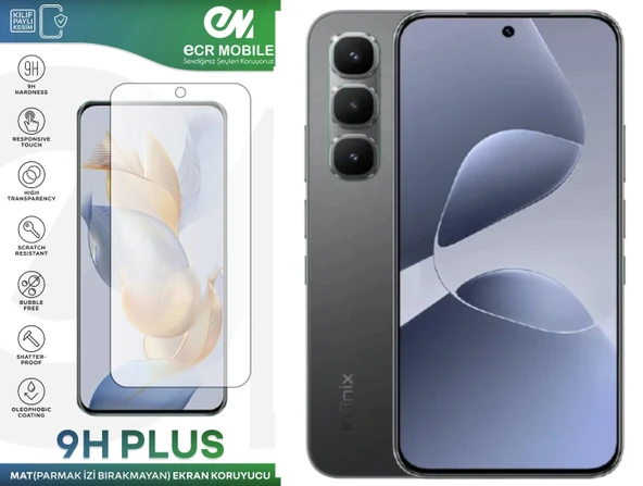 Infinix Hot 60 Pro ile Uyumlu Mat 9H Nano Ekran Koruyucu Parmak İzi Bırakmaz ürün görseli 1