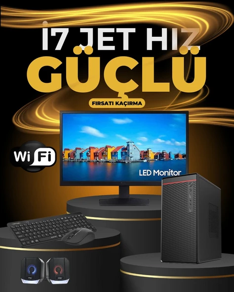 DAGMOR 500W BN2015248 H110 ANAKART İNTEL İ7 6 32GB RAM DDR4 120GB SSD 23.8' MONİTÖR WİFİ KABLOSUZ SET ürün görseli 1