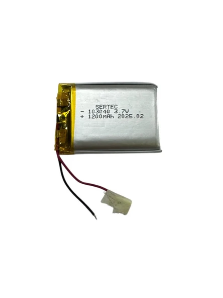 103040 3.7V 1200mAh Li-Polymer Pil Devreli/1.5A ürün görseli 1