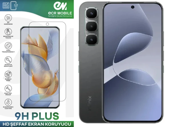Infinix Hot 60 Pro ile Uyumlu HD Şeffaf 9H Nano Ekran Koruyucu ürün görseli 1