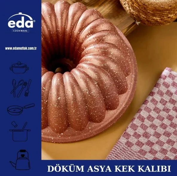 Eda Asya Rose Granit Döküm Kek Kalıbı ZK-934 ürün görseli 1