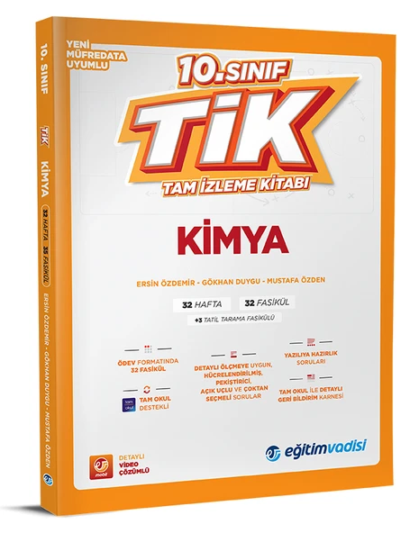 Eğitim Vadisi 2026 10. Sınıf Kimya Tik Tam İzleme Kitabı ürün görseli 1