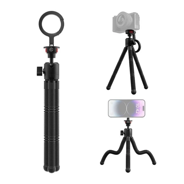 Ulanzi MT30 Mıknatıslı Karabinalı Esnek Tripod T137 - Siyah ürün görseli 1